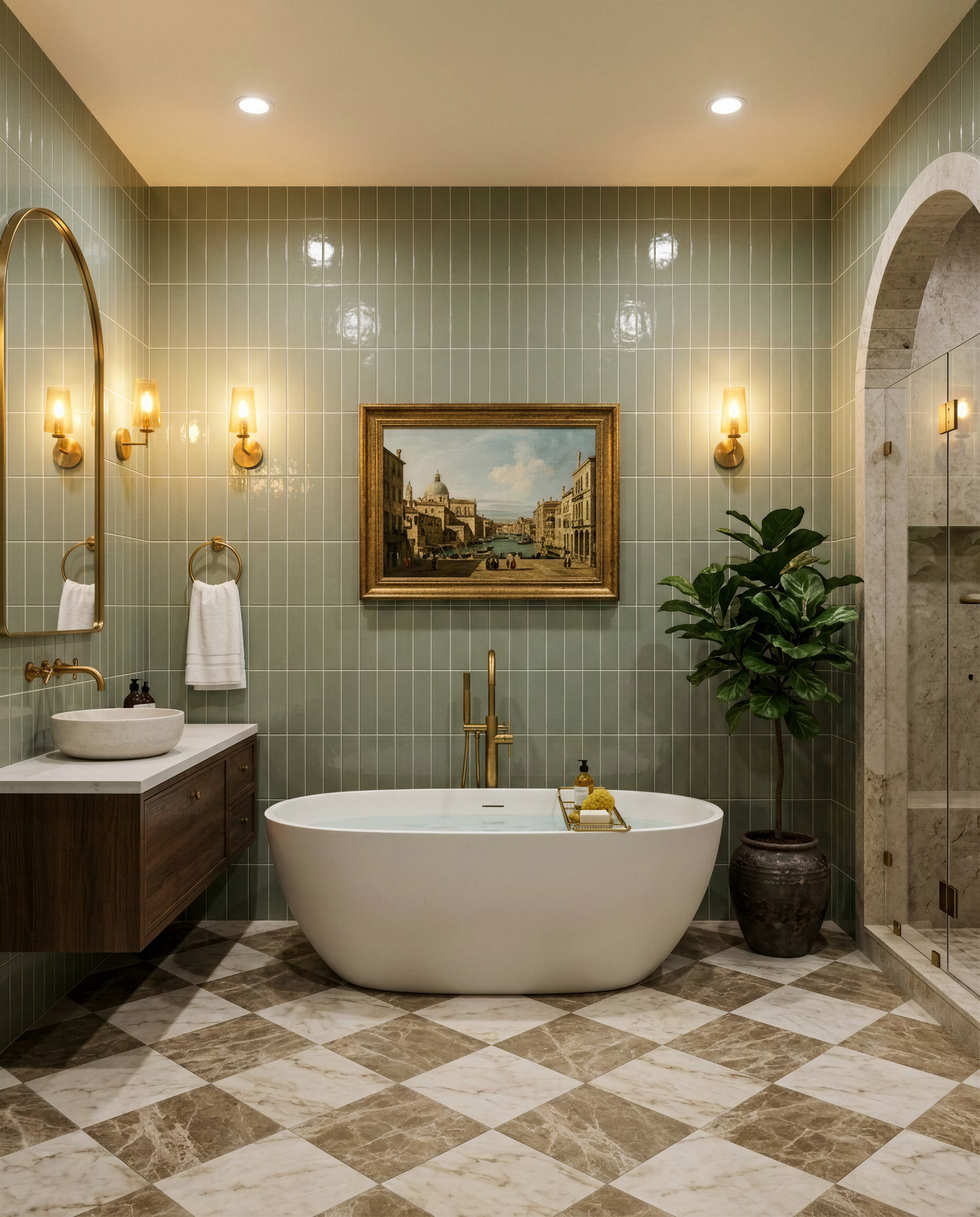Luxury Italian bathroom interior